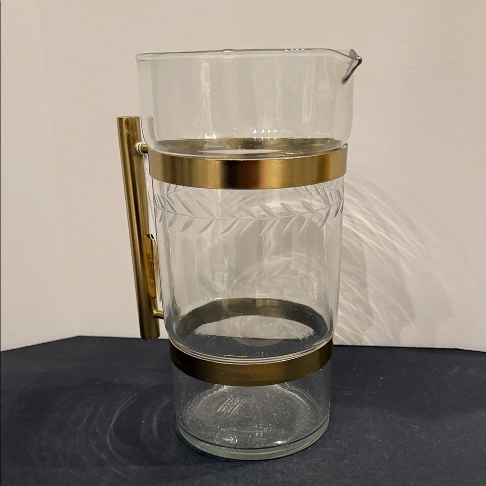 Hammered Serveware Collection Handmade Glass India Pitcher 8”- NEW with tags - Picture 4 of 10